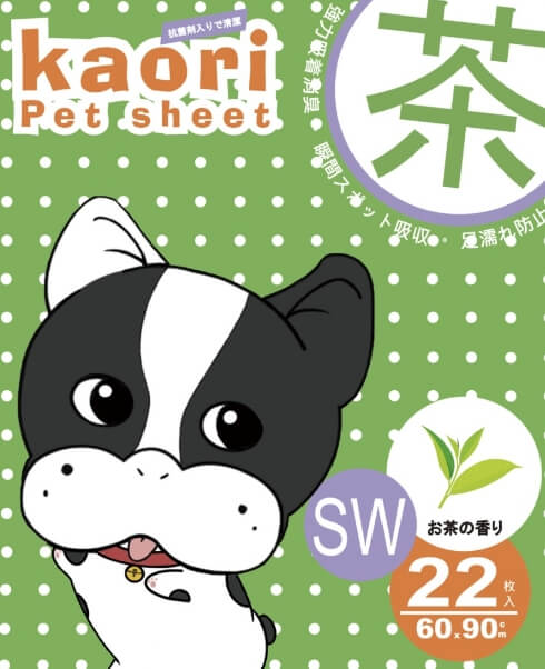 Kaoriペットシーツ お茶の香り付き スーパーワイドサイズ